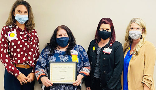 Heather Schmiegelow, HIPAA Campus Coordinator and UAMS Privacy Officer, together with her team nominated Cara Kirby, RHIA, as the 2021 HIPAA Compliance Champion.